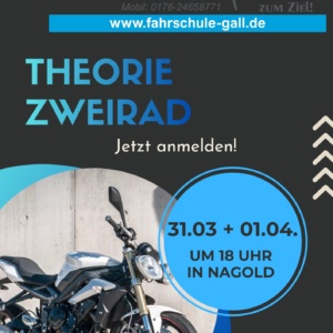Theorie Zweirad Fahrschule Gall 03.2026